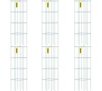 VEVOR Jaulas para Tomates, 37 x 37 x 100 cm, 6 Paquetes de Jaulas Cuadradas de Soporte para Plantas, Torres de Tomates de Acero Recubiertas de PVC Verde para Trepar Verduras, Plantas, Flores