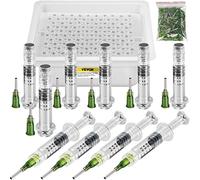 VEVOR Jeringa Dosificadora con Aguja 1 ml 100PCS Jeringas Luer Lock Material de Vidrio de Borosilicato Jeringa Administración de Tipo Luer, Marcas de Graduación Precisas, Limpieza Fácil y Reutilizable