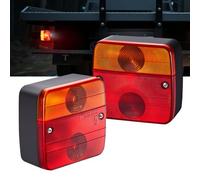 VEVOR Juego de 2 Luces para Remolque, con 4 Modos de Luz de Freno, Giro, Trasera y Matrícula, Impermeables y a Prueba de Polvo, con Cable, Apto para Camión, Barco, Autocaravana, 103 x 95 x 51 mm