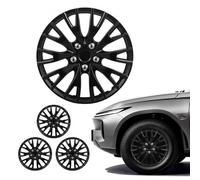 VEVOR Juego de 4 Tapacubos 16 pulgadas, Embellecedores de Rueda R16, Tapacubos Universales de 20 Radios de ABS, Resistente y Duradero, para Llantas de Hyundai, Chevrolet, Ford, Honda, Negro Brillante