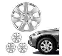 VEVOR Juego de 4 Tapacubos de 16 pulgadas, Embellecedores de Rueda R16, Tapacubos Universales de 7 Radios de ABS, Resistente y Duradero, para Llantas de Hyundai, Chevrolet, Ford, Honda, Plata