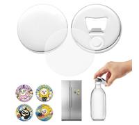 VEVOR Juego de 50 Chapas para Hacer 58 mm Imanes para Nevera y Abrebotellas, Chapas para Personalizar Metálicas, con Papeles en Blanco y Láminas Transparentes de Insignia, para Máquina de Hacer Pines