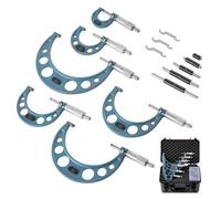 VEVOR Juego de 6 Micrómetros para Maquinista 0-15,24 cm, Precisión de 0,003 mm, Diseño Mecánico, Herramientas Profesionales con Estuche Protector, para Metalurgia e Ingeniería, 270 x 140 x 22 mm