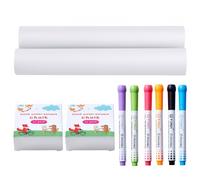 VEVOR Juego de Accesorios para Caballete 32 Piezas Kit de Pintura de Caballete Artístico de Mesa para Niños con Tizas Marcadores de Borrado en Seco Rollos de Papel para Aulas, Uso Doméstico