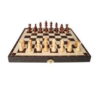 VEVOR Juego de ajedrez 29 cm tablero de ajedrez magnético plegable portátil de madera, 2 reinas adicionales, juego completo de tablero de ajedrez, regalo de viaje para principiantes, adultos y niños