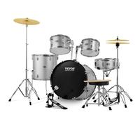 VEVOR Juego de batería para adultos, 5 piezas, 22 pulgadas, kit completo de batería de tamaño completo con bajo Toms Snare, tambor de piso, soportes de trono ajustables, pedal de charles y baquetas, k