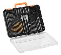 VEVOR Juego de brocas de 100 piezas, juego de brocas de taladro y destornillador, juego de brocas de destornillador adecuadas para perforar metal, kit combinado surtido en estuche para transporte
