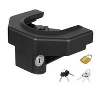 VEVOR Juego de Candados para Remolque, Compatible con Acoplamientos de 58,7375 mm, Robusto, Antirrobo, con 3 Llaves y Candado, Apto para Autocaravanas, Barcos y Remolques, 110 x 90 x 80 mm, Negro