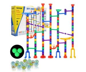 VEVOR Juego de Canicas 150 PCS de Laberinto de Canicas con 10 Canicas que Brillan en la Oscuridad, 40 Canicas de Vidrio, Juego de Construcción de Bloques Juguetes STEM para Niños de 3 Años en Adelante