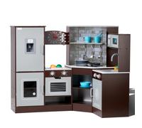 VEVOR Juego de Cocina de Esquina Juguete de Simulación 24 PCS Accesorios Marrón