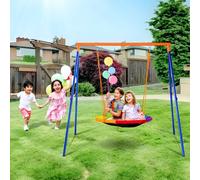 VEVOR Juegos de Columpios para Patio Trasero, Juego de Columpios con Capacidad de Carga de 440 Libras, Asiento de Columpio de platillo de 40 Pulgadas con Soporte de Columpio