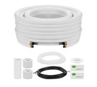 VEVOR Juego de Conducto Refrigerante de Cobre Largo de 7,62 m, Tubo de Cobre Aislado 9,5 mm 15,9 mm para Sistema de Mini-split de Aire Acondicionado, Tubo de Bobina Aislante de PE Espesor de 9,5 mm