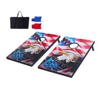 VEVOR Juego de Cornhole, Tablero de Lanzamiento Portátil de Madera MDF, Ideal para Adultos a Jugar en Interiores y Exteriores, con 8 Bolsas de Frijoles y Estuche de Transporte, 900 x 600 x 39 mm