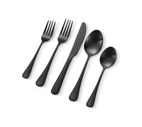 VEVOR Juego de Cubiertos de Acero Inoxidable de Grado Alimenticio de 30 Piezas, con Acabado de Espejo, Vajilla Apta para Lavavajillas para la Cocina y el Hogar, Incluye Cuchillo, Tenedor y Cuchara