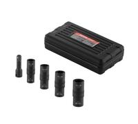 VEVOR Juego de Dados de Impacto para Tuercas de Rueda con Estuche de Almacenamiento y Barra de Extensión, Juego de Dados de 12,7 mm con Sistema Métrico y SAE de 6 Puntas, 4 Tamaños de Tuercas