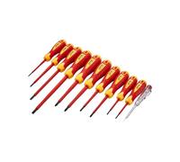 VEVOR Juego de Destornilladores Aislados de 1000 V, 11 PCS Juego de Destornilladores Eléctricos Profesionales con Puntas Ranuradas Pozi Phillips Magnéticas, Comprobador de Voltaje para Electricistas