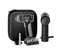 VEVOR Juego de Destornilladores Inalámbricos, 0,5-5 Nm, Batería de 2500 mAh, 32 Puntas, Pantalla Digital, Luz LED y Carga Tipo C, para Reparación Eléctrica de Muebles, Negro, 141 x 119 x 46 mm