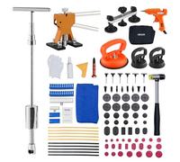 VEVOR Juego de Extractores de Abolladuras, para Eliminar Abolladuras sin Pintura con Elevador Dorado, Extractor de Puente, Martillo Deslizante, Barra en T, Pistola de Pegamento, 100 uds, 20 W