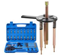 VEVOR Juego de Extractores Multifuncional de Rodamientos 36 en 1 para Rodamientos Internos y Externos, con Estuche Portátil Resistente y Resorte y un Vaso de 17 mm, 400 x 255 x 55 mm, Marrón
