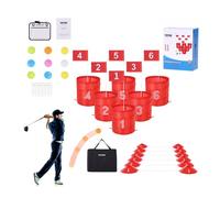 VEVOR Patio, Color Rojo, φ 300,00 mm (Juego de Golf 6 Hoyos)