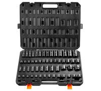 VEVOR Juego de Llaves de Impacto 1/2" 3/8" Herramienta de Trinquete 59 Piezas
