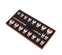 VEVOR Juego de llaves de pie de cuervo, 20 piezas, accionamiento de 3/8", métrico 10-22 mm SAE 3/8-7/8", llave de palanca de acero 40Cr, 2 barras de extensión para reparación de llaves dinamométricas