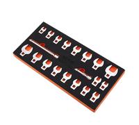 VEVOR Juego de llaves de pie de cuervo, 3/8 pulgadas, juego de 20 llaves de pie de cuervo con 2 barras de extensión y organizador de herramientas EVA, SAE 3/8 a 7/8 pulgadas y métrico de 10-22 mm,