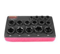 VEVOR Juego de Llaves de Vaso de Impacto 9,5mm 15 PCS Herramienta de Trinquete