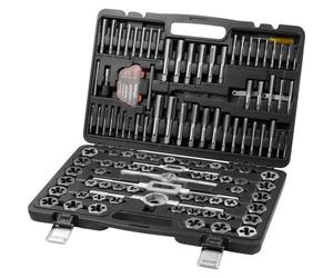 VEVOR Juego de machos y matrices 116 piezas Métrico M3-M18 y kit de roscado y roscado de acero SAE Maletín de transporte Herramientas para roscado y roscado Construcción Reparación de automóviles