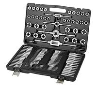 VEVOR Juego de Machos y Terrajas 110 Piezas Tamaño Métrico de M2 a M18 Kit de Machos y Troqueles con Maletín de Transporte Portátil Herramientas para Construcción Reparación de Automóvil Fontanería