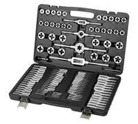VEVOR Juego de Machos y Terrajas 110 Piezas Tamaño Métrico de M2 a M18 Kit de Machos y Troqueles con Maletín de Transporte Portátil Herramientas para Construcción Reparación de Automóvil Fontanería