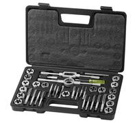 VEVOR Juego de Machos y Terrajas 40 Piezas Tamaño Métrico de M3 a M12 Kit de Machos y Troqueles con Maletín de Transporte Portátil Herramientas para Construcción Reparación de Automóvil Fontanería