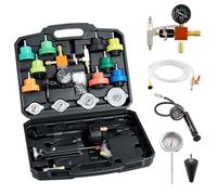 VEVOR Juego de Manómetros de Refrigerante, 4 Adaptadores, Ajuste Universal, Comprobador de Presión para Sistemas de Refrigeración de Automóviles, Bomba de Presión y Llenado de Aleación de Aluminio