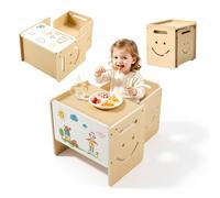 VEVOR Juego de Mesa y Silla Montessori para Bebés de Madera Multifuncional
