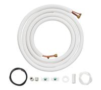 VEVOR Juego de mini líneas divididas de 4876,8 mm, tubos de cobre de 6,4 y 12,7 mm de diámetro exterior y aislamiento de triple capa, para equipos de aire acondicionado o bomba de calefacción y HVAC c