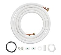 VEVOR Juego de Mini Líneas Divididas de 4876,8 mm Tubos de Cobre de 6,4 y 12,7 mm Diámetro Exterior y Aislamiento de Triple Capa, Equipos de Aire Acondicionado o Bomba de Calefacción 540 x 540 x 50 mm