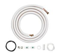 VEVOR Juego de mini líneas divididas de 4876,8 mm, tubos de cobre de 6,4 y 9,5 mm de diámetro exterior y aislamiento de triple capa, para equipos de aire acondicionado o bomba de calefacción y HVAC co