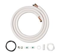 VEVOR Juego de mini líneas divididas de 4876,8 mm, tubos de cobre de 9,5 y 15,9 mm de diámetro exterior y aislamiento de triple capa, para equipos de aire acondicionado o bomba de calefacción y HVAC c