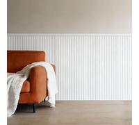 VEVOR Juego de Molduras Decorativas para Pared, 197 x 98 cm, Revestimientos y Frisos de Pared, Poliestireno Impermeable Pintable, Estilo Moderno, para Decoración de Interiores Sala Dormitorio, Blanco