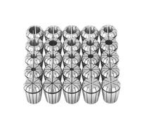 VEVOR Juego de Pinzas ER32 25 PCS 1/16"-13/16" 1,6-20,6 mm TIR 0,0006"/15 μm con 25 Cajitas de Almacenamiento Etiquetadas para Máquina de Grabado CNC, Fresadora, Herramienta de Torno, Taladro, Prensa