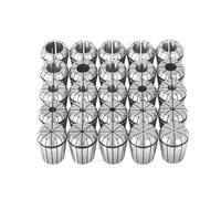 VEVOR Juego de Pinzas ER32 25 PCS 1/16"-13/16" 1,6-20,6 mm TIR 0,0006"/15 μm con 25 Cajitas de Almacenamiento Etiquetadas para Máquina de Grabado CNC, Fresadora, Herramienta de Torno, Taladro, Prensa
