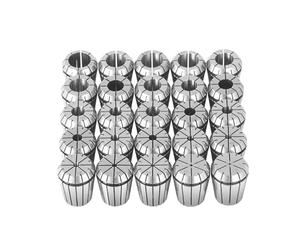 VEVOR Juego de Pinzas ER32 25 PCS 1/16"-13/16" 1,6-20,6 mm TIR 0,0006"/15 μm con 25 Cajitas de Almacenamiento Etiquetadas para Máquina de Grabado CNC, Fresadora, Herramienta de Torno, Taladro, Prensa