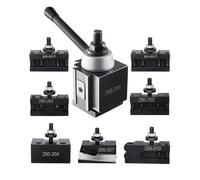 VEVOR Juego de Portaherramientas de Cambio Rápido, 8 Piezas, Poste de Herramienta con Accesorios de Portaherramientas de Torneado, apto para Minitorno y Torno de Metal de 254 a 381 mm