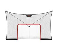 VEVOR Juego de Portería de Hockey con Red de Protección y Cobertura Extendida, 366 x 213,4 x 67 cm, Ligero y Portátil, Juego Completo de Accesorios de Entrenamiento, para Jóvenes, Adultos, Jardín