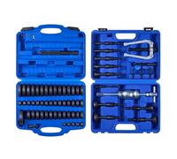 VEVOR Juego de Prensa de Cojinetes 52 + 16 Piezas, Herramienta de Accionamiento de Bujes 2 en 1, con 49 Bujes, 10 Pinzas, Martillo Deslizante, Robusto Juego de Desmontaje e Instalación con Estuche