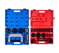 VEVOR Juego de Prensa de Rodamientos, 10 + 24 Piezas, 2 en 1, Prensa de Rótula y Extractor de Rodamientos de Rueda, con 13 Bujes, Marco en C y Manguitos, Desmontaje e Instalación con Estuche