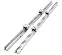 VEVOR Juego de rodamientos lineales 1000 mm, Carriles de Deslizamiento Lineal y Bloques SBR20 y 4 Bloques de Cojinete, Guías Lineales 2 unidades para fresadora CNC, torno, etc.