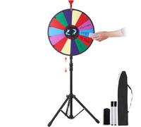 VEVOR Juego de Ruleta con Diámetro de La Rueda 45 cm Ruleta de La Fortuna con Cantidad de Ranuras 14 Juego de La Ruleta de La Suerte Adultos Ruleta de La Suerte con Trípode Ajustable para Fiesta etc.