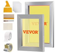 VEVOR Juego de 2 Marcos de Serigrafía Kit de Serigrafía con Marco de Aluminio 20,3 x 25,4 cm/25,4 x 35,6 cm Malla 110 Accesorios Completos Rascador Cinta Kit de Principiante para Tela Papel Plástico