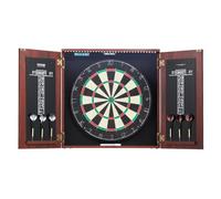 VEVOR Juego de Tablero de Dardos y Gabinete de Tamaño Oficial, Paquete Listo para Jugar, con Punta de Acero, Cuenta con Luz LED, Fácil Montaje, Todos los Accesorios, para Juego de Cricket, 45 x 3,8 cm